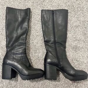 Lucky Brand Black Heeled Boots